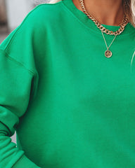 On The Daily Cotton Pullover - Green Ins Street