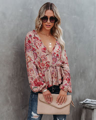 Ortega Adjustable Printed Blouse Ins Street