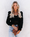 Outer Banks Cotton Crochet Lace Crop Top - Black Ins Street