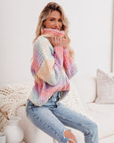 Over The Rainbow Cowl Neck Knit Sweater Ins Street