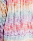 Over The Rainbow Cowl Neck Knit Sweater Ins Street