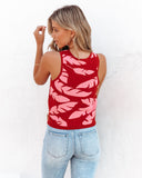 Palmetto Crop Knit Tank - Rust Ins Street