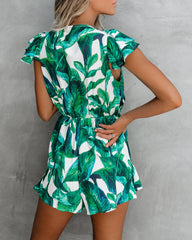 Palm Island Ruffle Tie Romper Ins Street