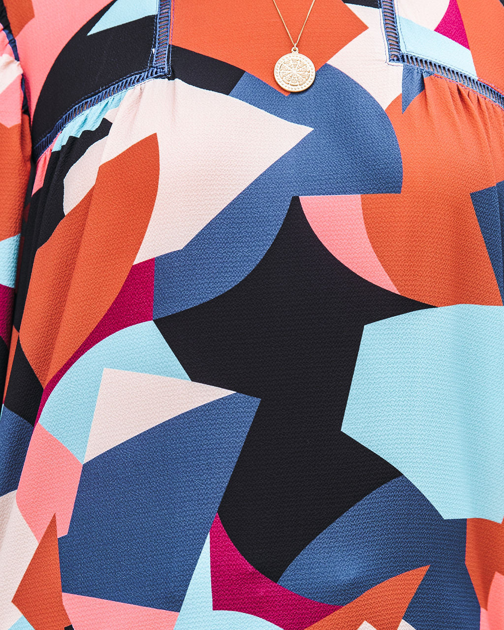 Parson Abstract Print Blouse Ins Street
