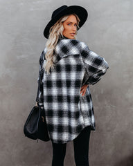 Paxon Plaid Button Down Shacket Ins Street