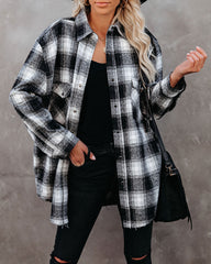 Paxon Plaid Button Down Shacket Ins Street