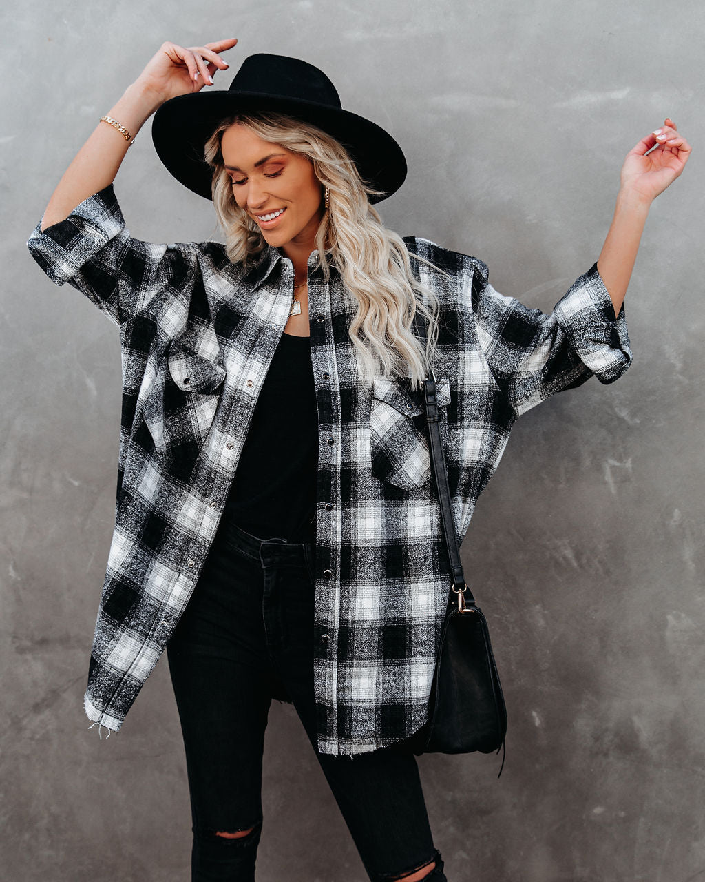 Paxon Plaid Button Down Shacket Ins Street