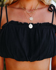 Payson Billowed Crop Top - Black Ins Street