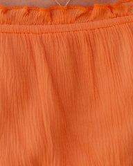 Payson Billowed Crop Top - Tangerine Ins Street