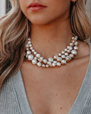 Pearl Cluster Necklace Ins Street