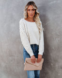 Pearls And Diamonds Embellished Knit Sweater Ins Street