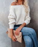 Pearls And Diamonds Embellished Knit Sweater Ins Street