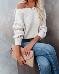 Pearls And Diamonds Embellished Knit Sweater Ins Street