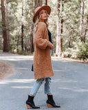 Pearson Pocketed Fuzzy Knit Cardigan - Camel Ins Street