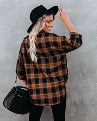 Petaluma Cotton Blend Plaid Button Down Top ACOA-001