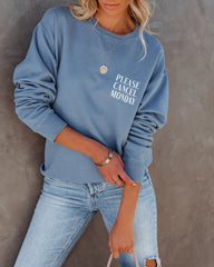 Please Cancel Monday Cotton Blend Sweatshirt Ins Street