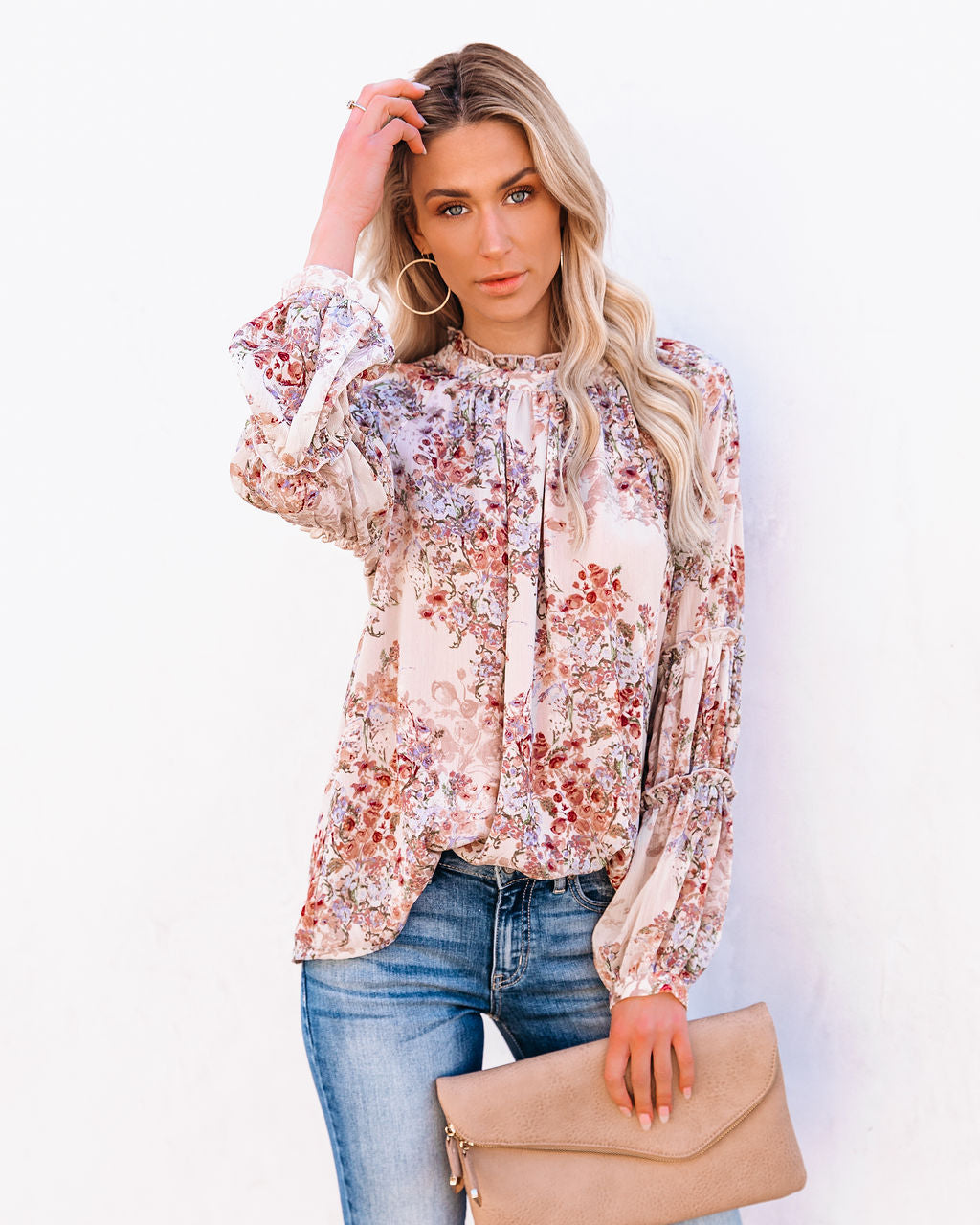 Plenty Of Love Floral Ruffle Sleeve Blouse - FINAL SALE Ins Street