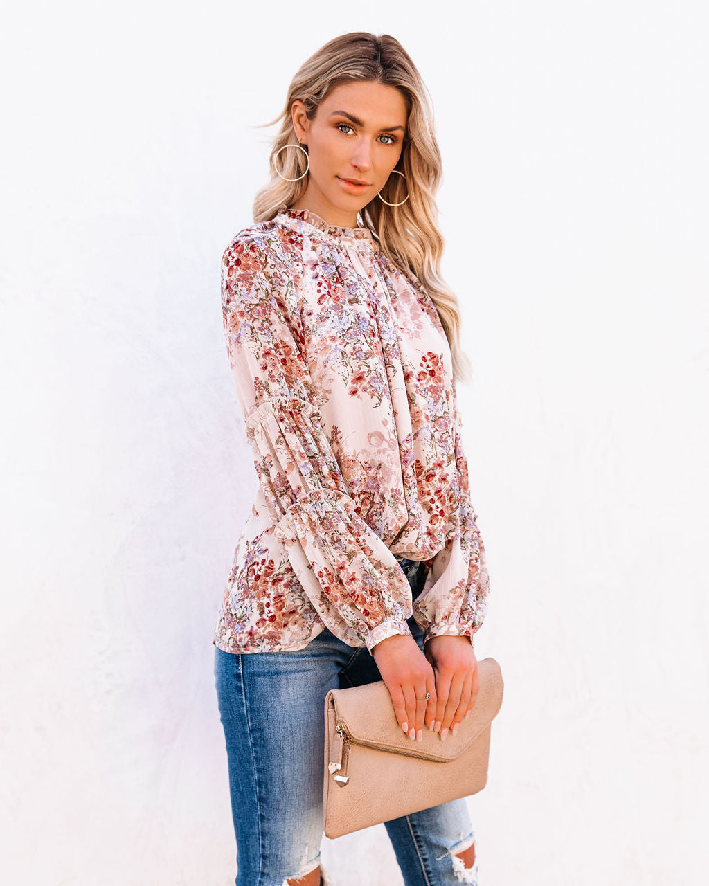 Plenty Of Love Floral Ruffle Sleeve Blouse - FINAL SALE Ins Street