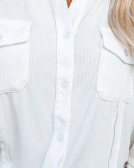 Pomona Button Down Knit Top - Ivory Ins Street