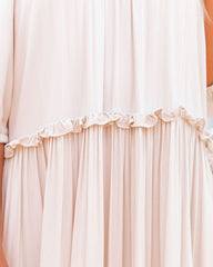 Pompeii Ruffle Tiered Maxi Dress - Cream Ins Street