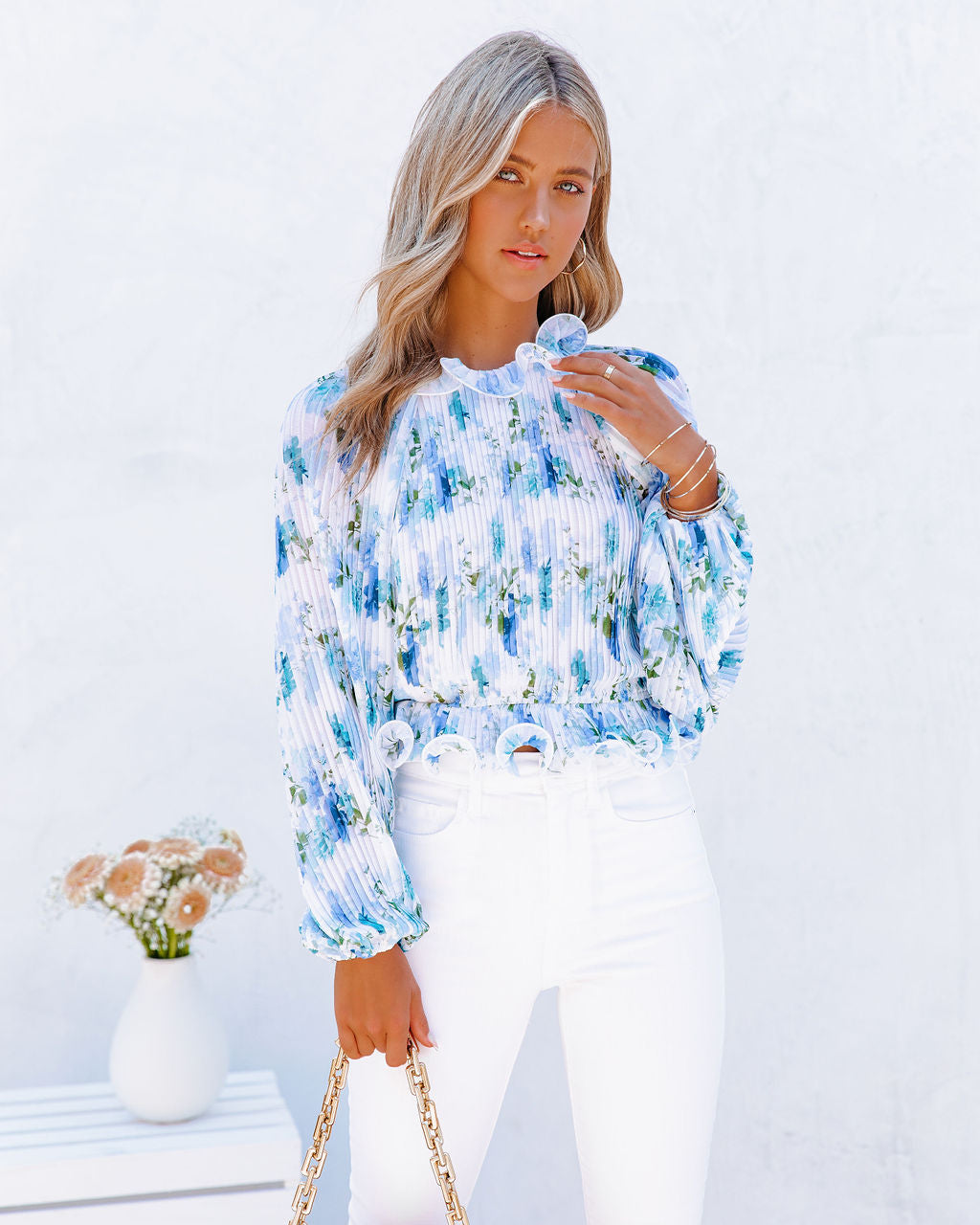 Ponce Floral Pleated Blouse - FINAL SALE Ins Street