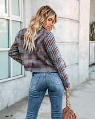 Portola Cropped Houndstooth Blazer Ins Street