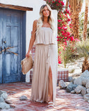 Positive Energy Strapless Maxi Dress - Taupe Ins Street
