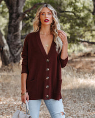 Prescott Pocketed Button Front Knit Cardigan - Copper - FINAL SALE Ins Street