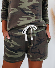 Progress Pocketed Camo Knit Shorts Ins Street