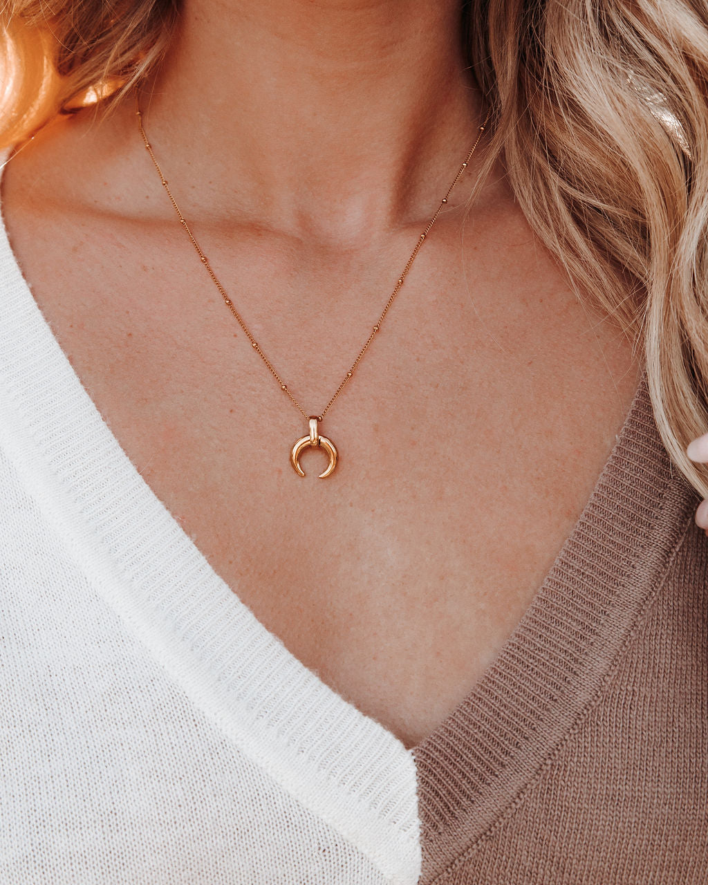 Promise The Moon Crescent Necklace - FINAL SALE Ins Street