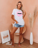 Pucker Up Distressed Cotton Tee Ins Street