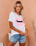 Pucker Up Distressed Cotton Tee Ins Street