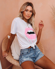 Pucker Up Distressed Cotton Tee Ins Street