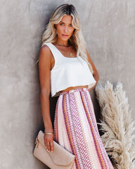 Pure Bliss Square Neck Crop Top - White Ins Street