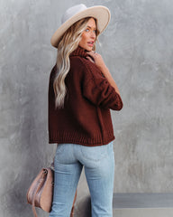 Quay Turtleneck Knit Sweater - Chocolate - FINAL SALE Ins Street