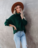 Quay Turtleneck Knit Sweater - Hunter Green - FINAL SALE Ins Street