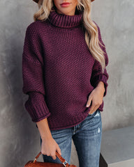 Quay Turtleneck Knit Sweater - Plum - FINAL SALE Ins Street