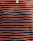 Raelle Cotton Blend Striped Top - Brown Navy - FINAL SALE Ins Street