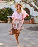 Rafa Cotton Puff Sleeve Top - Pink Ins Street