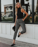 Raiden Pocketed High Rise Plaid Trousers Ins Street