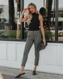 Raiden Pocketed High Rise Plaid Trousers Ins Street