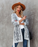 Railway Pocketed Belted Knit Cardigan - Grey - FINAL SALE Ins Street
