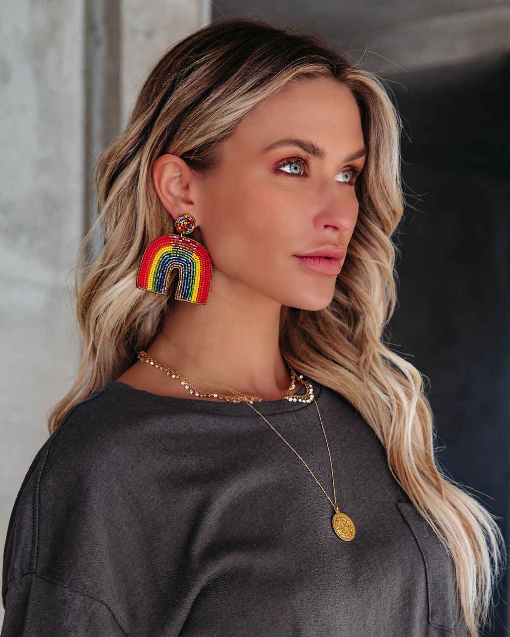 Beaded Statement Earrings PANN-001