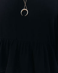 Raisa Relaxed Peplum Top - Black - FINAL SALE Ins Street