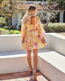 Raiyn Smocked Floral Babydoll Dress - Lime Ins Street