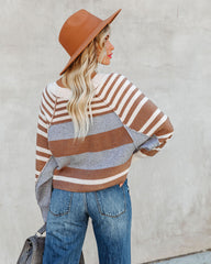 Raphael Striped Crop Knit Sweater Ins Street