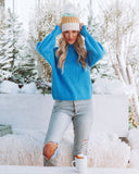 Ready Set Snow Turtleneck Knit Sweater - Blue - FINAL SALE Ins Street