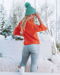 Ready Set Snow Turtleneck Knit Sweater - Orange - FINAL SALE Ins Street