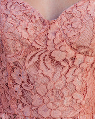 Ready To Mingle Cropped Lace Peplum Blouse - Blush - FINAL SALE Ins Street