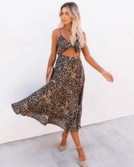 Real Taste Printed Cutout Midi Dress - FINAL SALE Ins Street